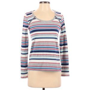 POSTAGE STAMP Blue Print Long Sleeve T-Shirt